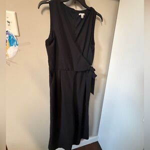Cato Black Sleeveless Wrap Style Jumpsuit Wide Leg Size Medium